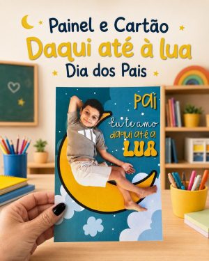 Cartão do Dia dos Pais com tema Coração de Educador e mensagem de amor.