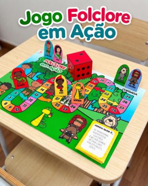 Jogo de tabuleiro folclore brasileiro para educação e diversão.